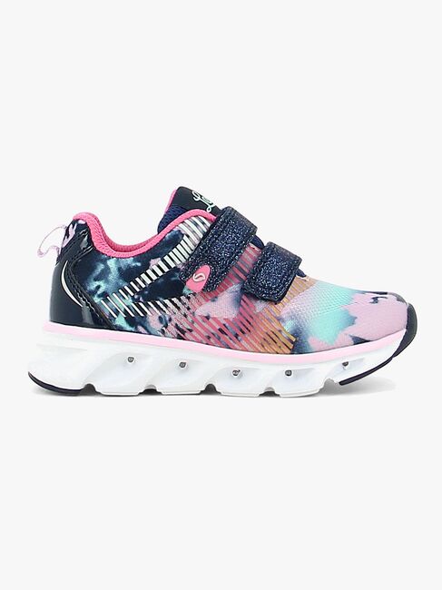 Leaf Skalka Blinkende Sneakers, Navy/Pink