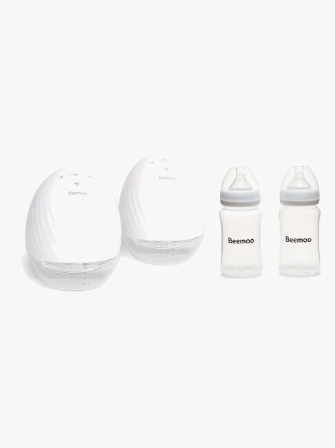 Beemoo CARE Wearable Elektrisk Brystpumpe Dobbel inkl. Brystmelkflaske 240 ml 2-pack