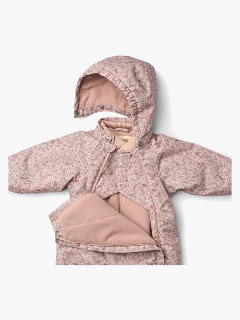 Wheat Adi Babydress, Rose Dust Flowers