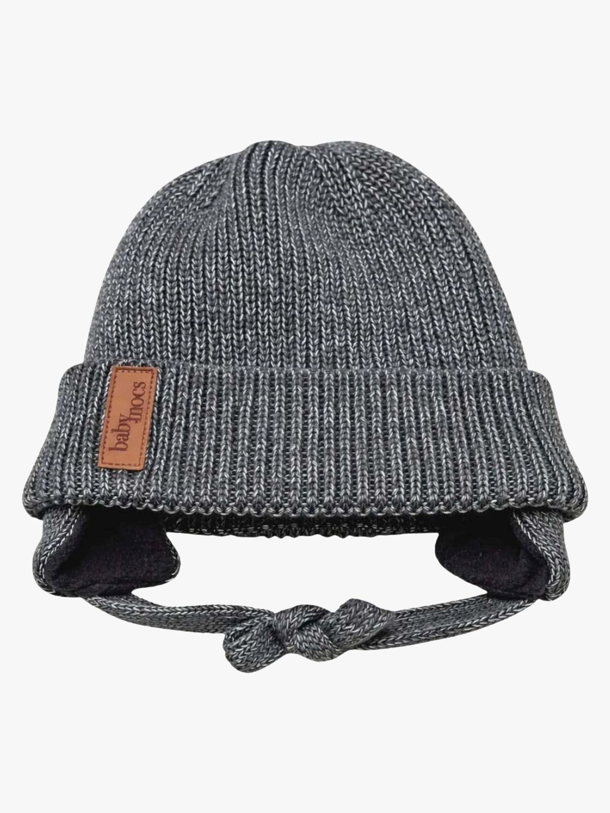 BabyMocs Lue med Øreklaffer, Grå
