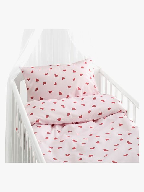 Borganäs Sengesett Sprinkelseng Hjärtrud 2-delt 100x130, Rosa