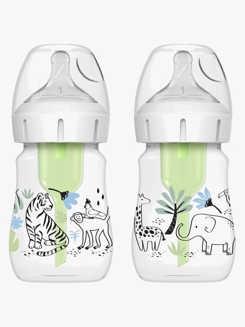 Dr. Brown WideNeck Options+ Tåteflasker 150 ml 2-Pakk, Jungle