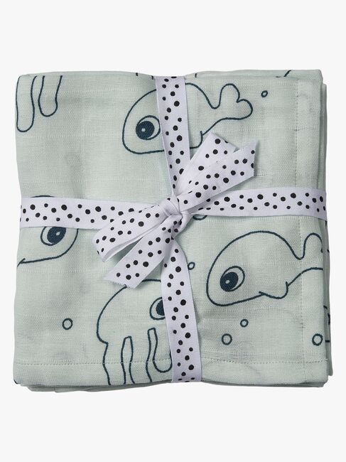 Done By Deer Swaddler Sea Friends 120x120 2-pack, Blue