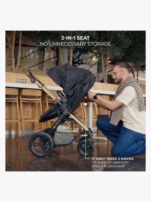 Kinderkraft MOOV 2 XL Air Kombivogn, Pure Black