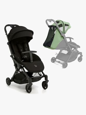 Beemoo Easy Fly Lux 4 Trille inkl. Breezy Kalesje, Jet Black/Sea Green