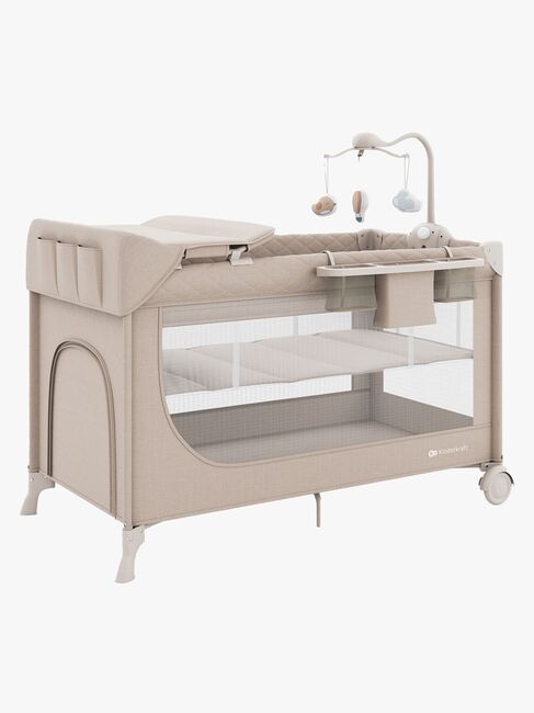 Kinderkraft LEODY UP Reiseseng med Tilbehør, Beige