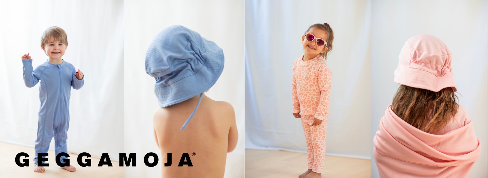 To barn i matchende klær sitter ved siden av hverandre.