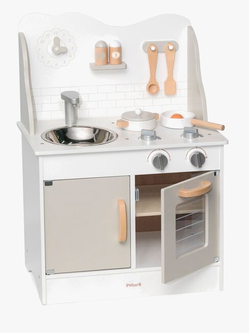 PolarB Lekekjøkken med Tilbehør, Grå