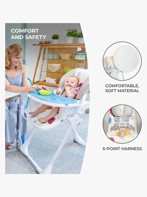 Kinderkraft Høy Stol YUMMY, Multi