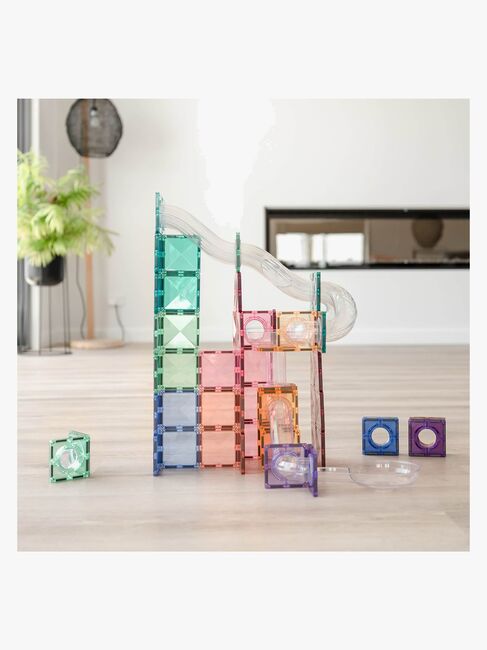 Connetix Magnetiske Byggeklosser Kulebane Pastel Utvidelsessett 80 Deler