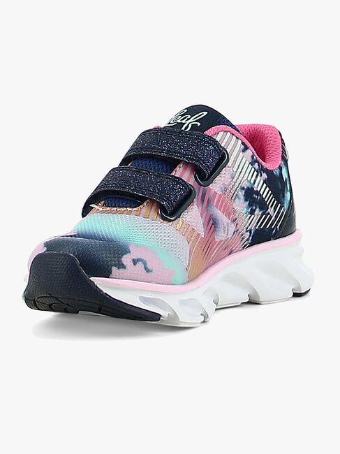 Leaf Skalka Blinkende Sneakers, Navy/Pink