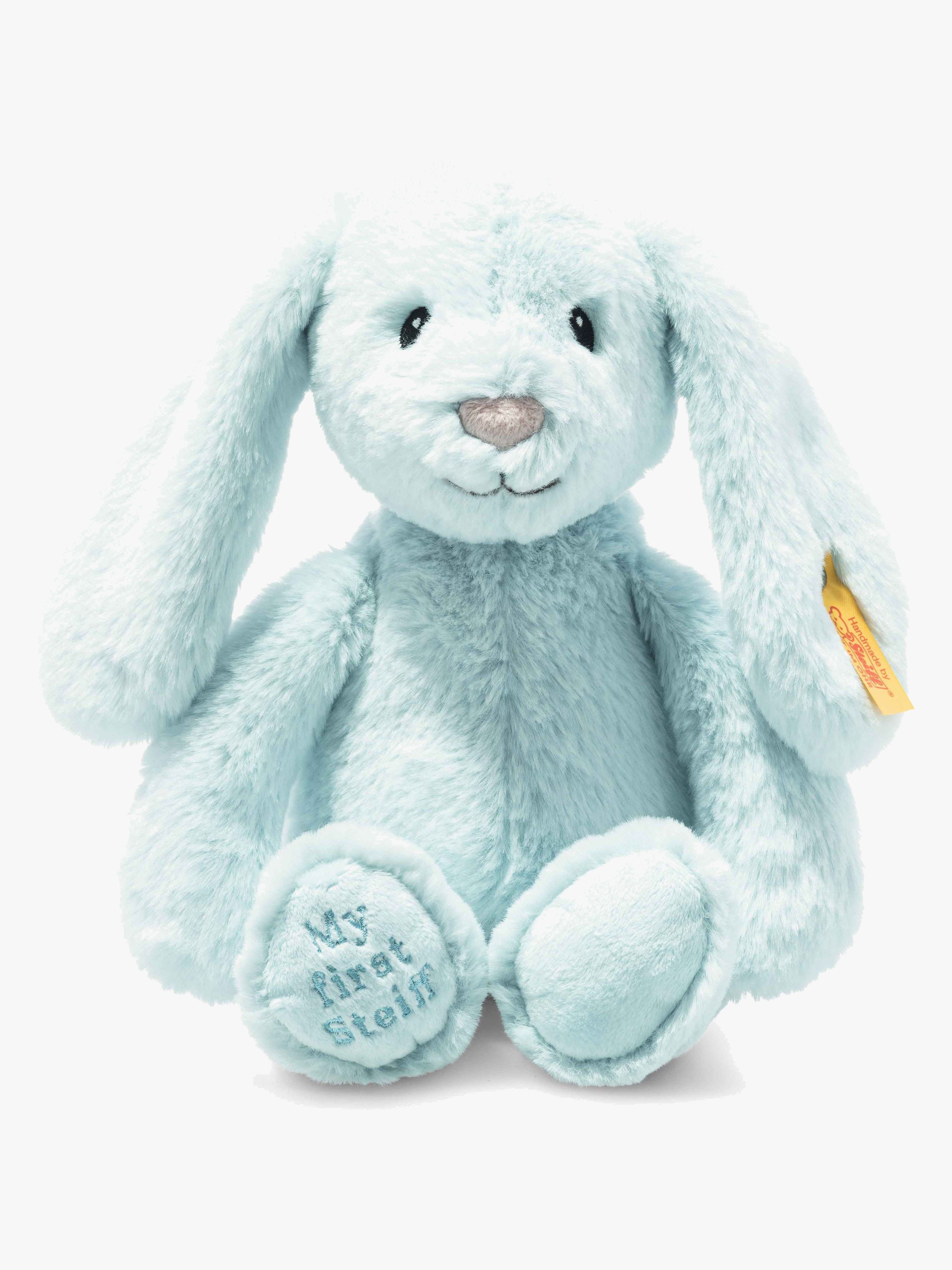 Steiff Kosedyr Min Første Kanin Hoppie 26 cm, Blå - Kosedyr - 100% Polyester