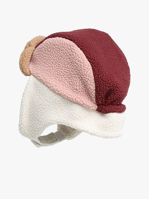 Nordbjörn Knallen Fleece-lue, Madder Brown/Rose Dawn/Oatmeal