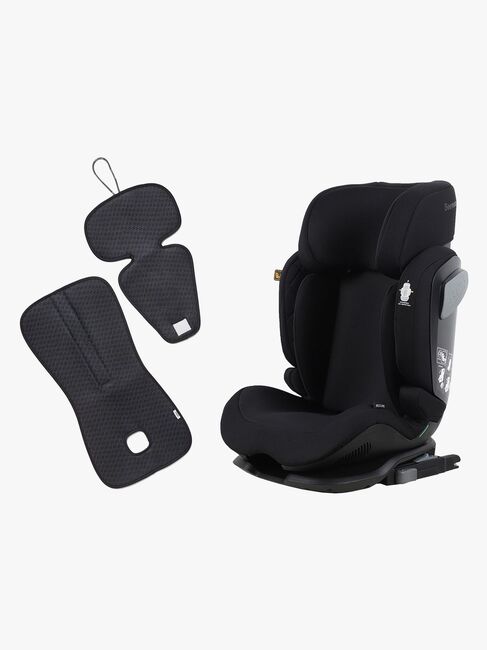 Beemoo Recline i-Size Beltestol inkl. Ventilerende Sittepute, Black Stone/Antracit