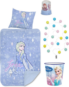 Disney Frozen Sengesett, Projektor og Papirkurv, Multicolored