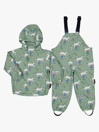 Geggamoja  Fôret Regnsett Pippi Langstrømpe, Grønn