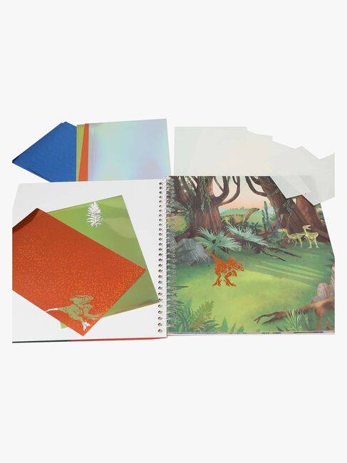 Dino World Stick & Shine Fargeleggingsbok