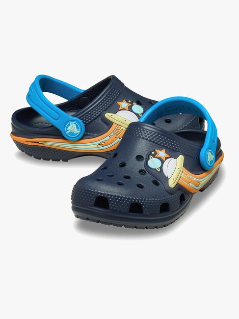 Crocs Classic UFO Lights Kids Sandaler, Navy