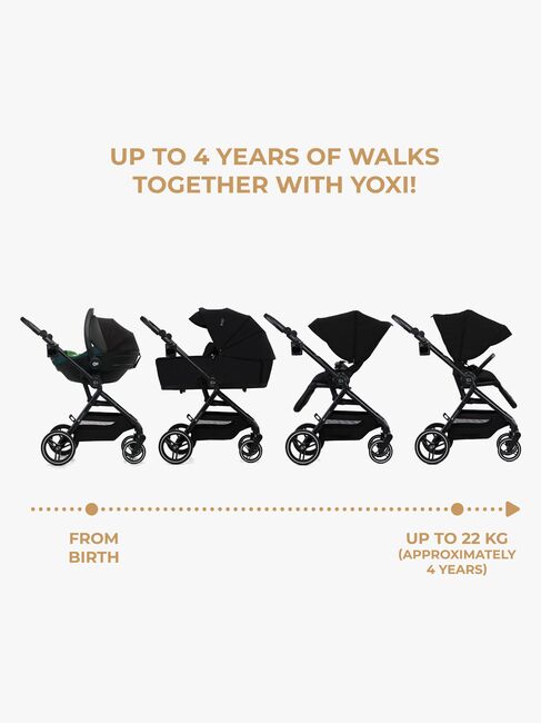Kinderkraft YOXI 2-in-1 Duovogn, Pure Black