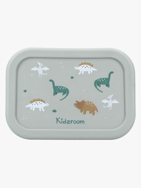 Kidzroom Stainless Steel Flaske & Silikon Matboks Small Talk, Grønn