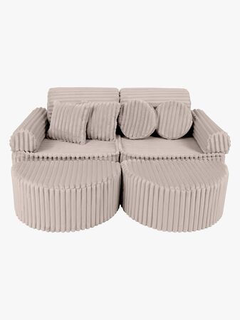 MeowBaby Churros Sofa Max, Pebble Beige