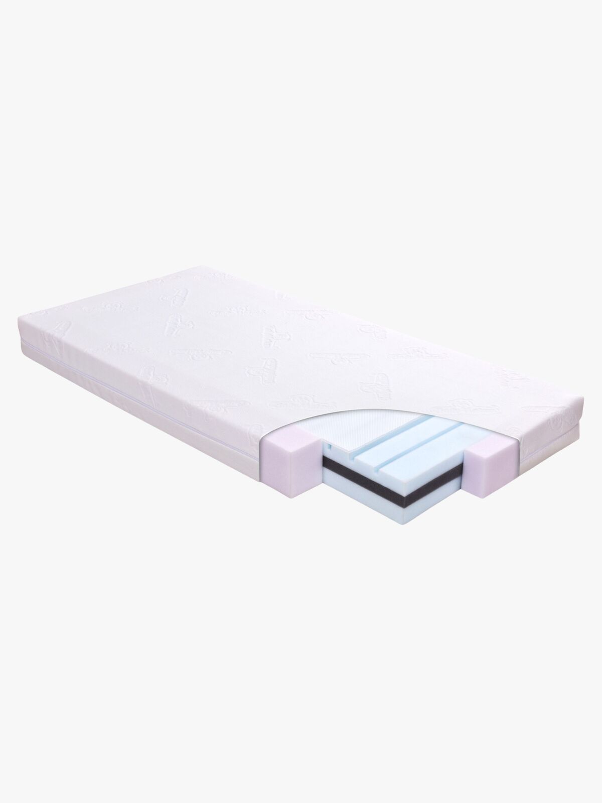 BabyMatex Fresh Barnemadrass med pustende skummadrass, 60x120 cm