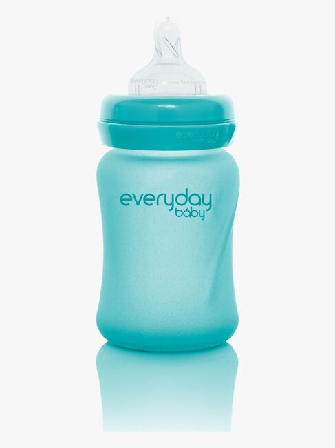 Everyday Baby Varmeindikerende Tåteflaske Glass 150 ml, Turkis