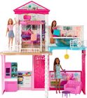 Barbie Hus Med Innredning Og 3 Dukker