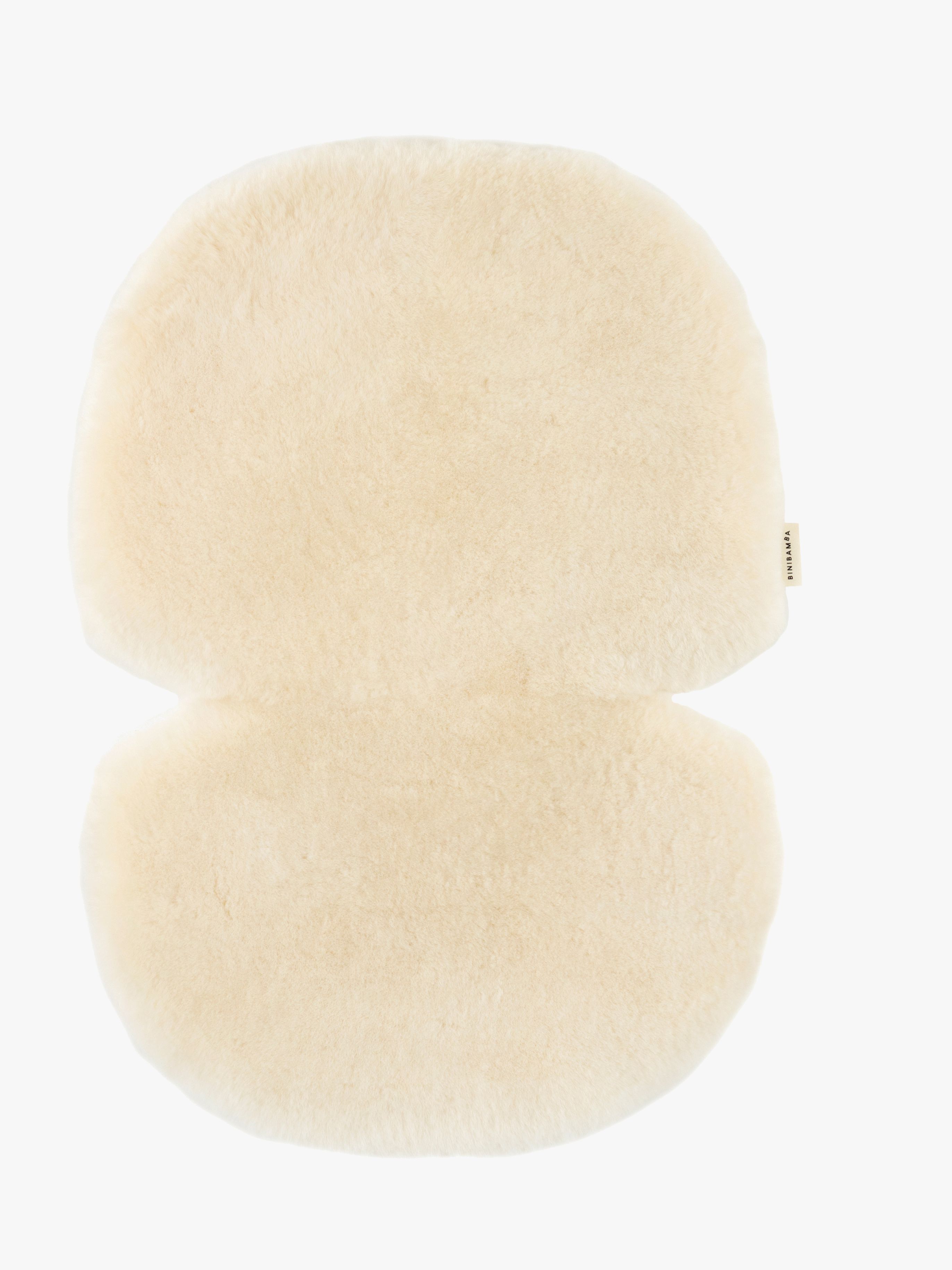 BINIBAMBA Sheepskin Sittepute Fixed Harness, Milk - Sitteputer & Lammeskinn - 100% Merinoull