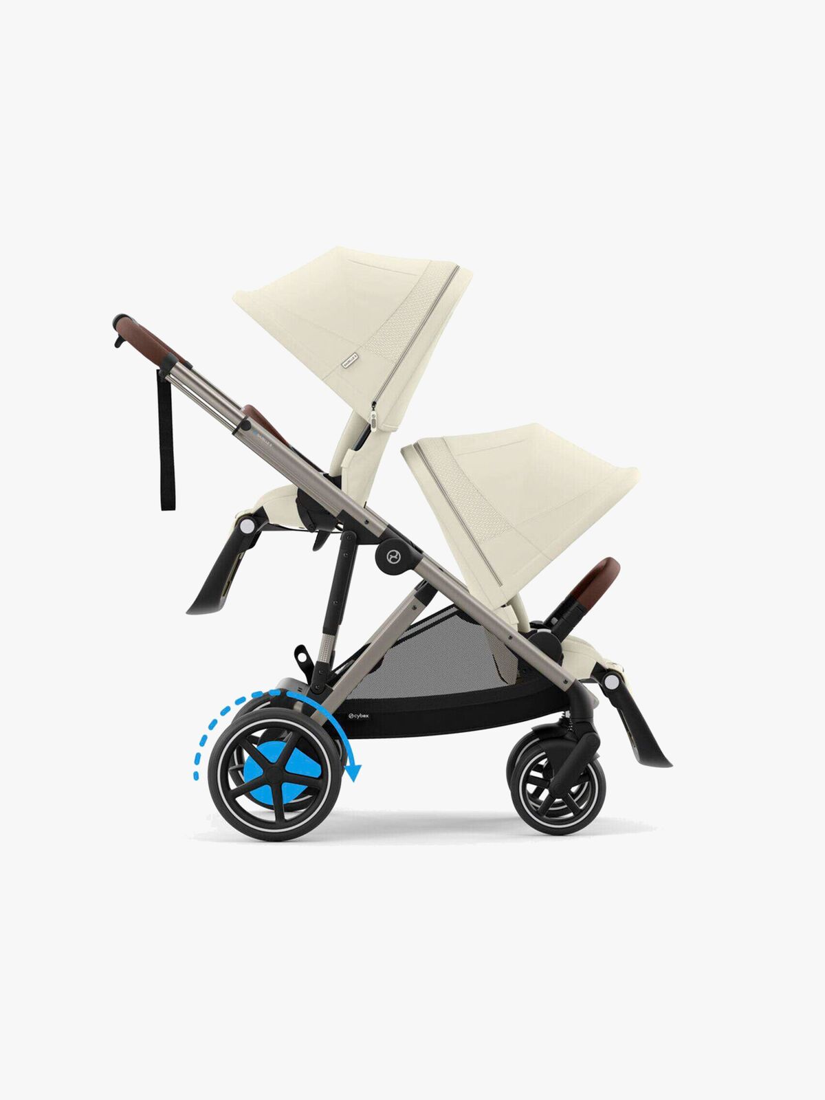 Cybex e-Gazelle S Søskenvogn, Seashelle Beige/Taupe