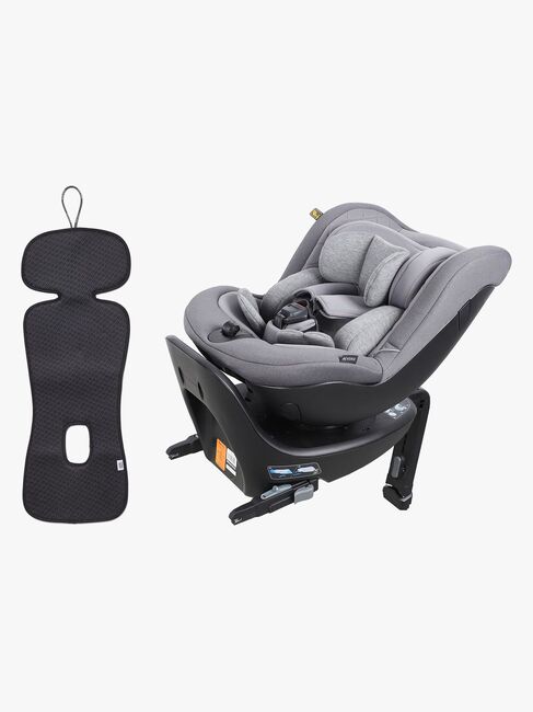 Beemoo Reverse i-Size Bakovervendt Bilstol inkl. Ventilerende Sittepute, Mineral Grey/Antracit