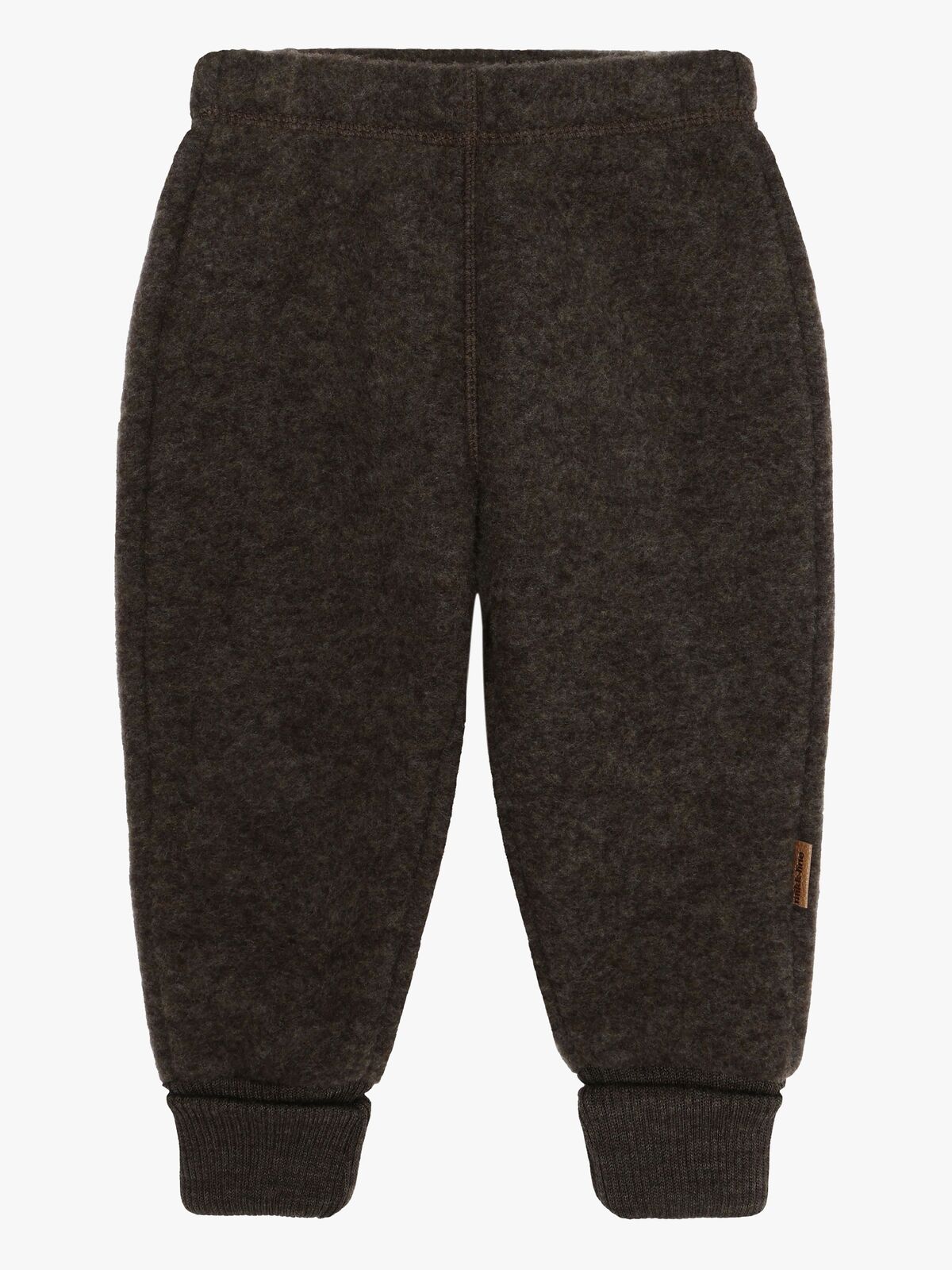 Mikk-Line Fleecebukser Merinoull, Dark Brown Melange