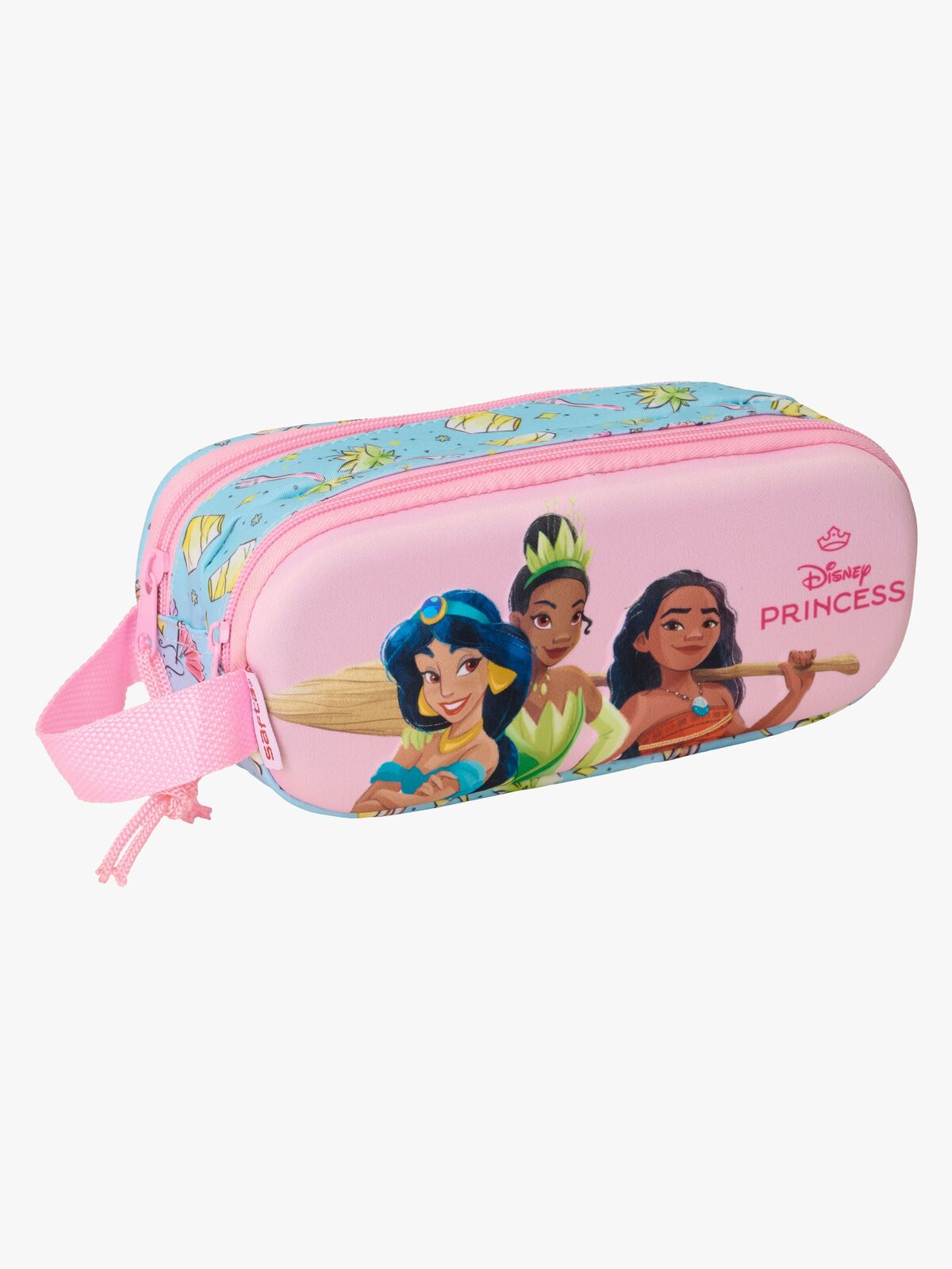 Disney Princess 3D Dobbeltpennal, Rosa/blå