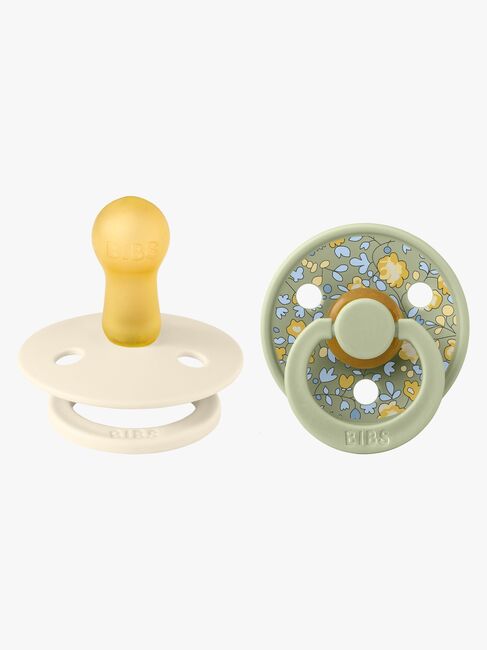 BIBS x Liberty Colour Smokk 2-Pack Lateks Str 2 Rund, Eloise/Sage Mix
