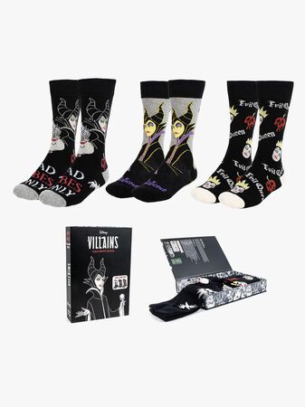 Disneys Villains Sokker 3-pakning, Svart