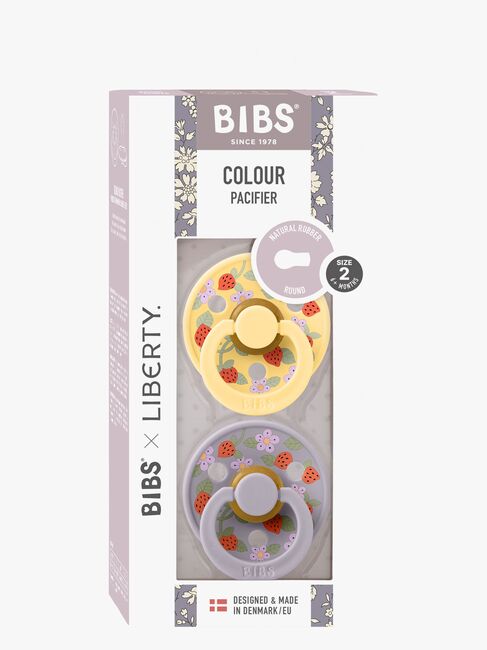 BIBS x Liberty Colour Strawberries Smokk 2-Pakk Lateks Str 2, Pale Butter Mix