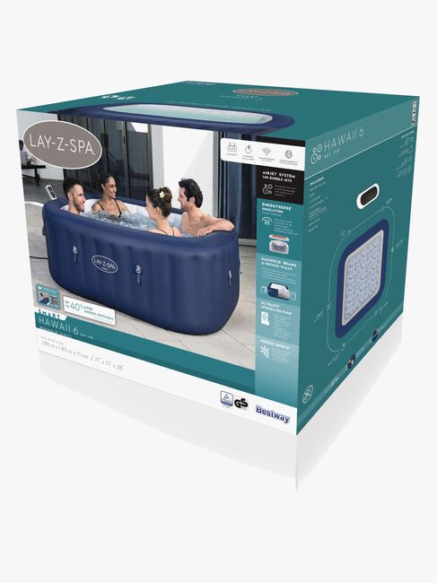 Bestway Lay-Z Spabad Hawaii EnergySense UltraFit Smart AirJet 6 180 x 71, Blå