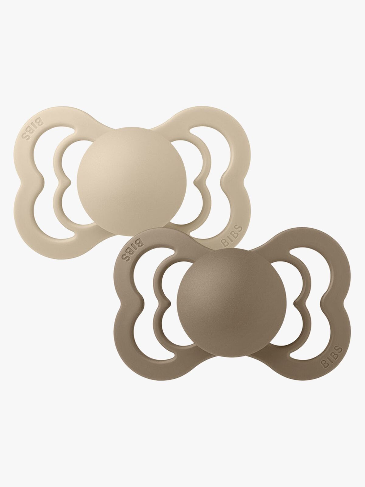 BIBS Supreme Smokk 2-pack Lateks Str 2, Vanilla/Dark Oak