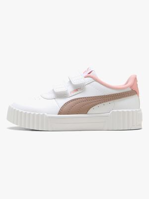Puma Carina 3.0 V PS Sneakers, White/Sandstone
