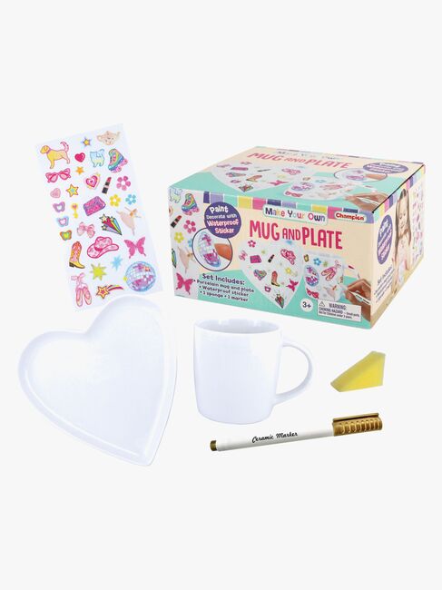 Alrico DIY-sett Male Krus og Tallerken med Klistremerker