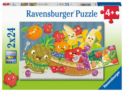 Ravensburger Puslespill Frukt og Grønnsaker 2x24 Biter