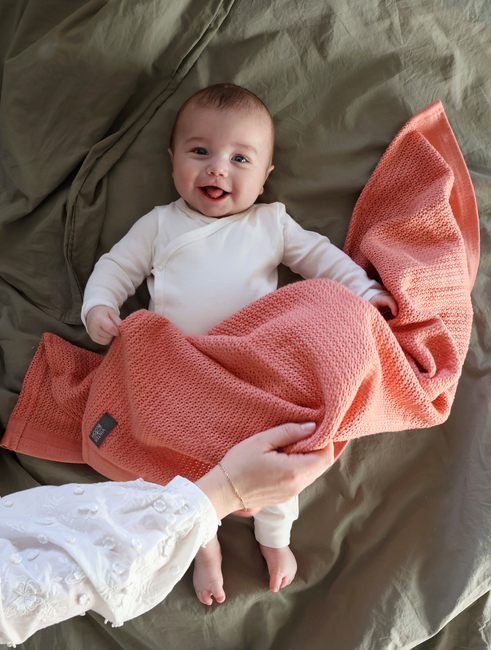 Vinter & Bloom Soft Grid EKO Helseteppe, Clay Coral