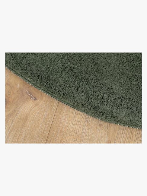 KMCarpets Gulvteppe Rund 120 Soft, Smaragdgrønn