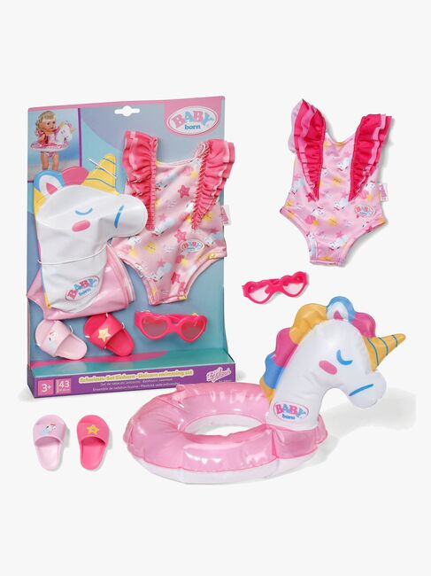 BABY born Dukketilbehør Svømmesett Enhjørning 43 cm