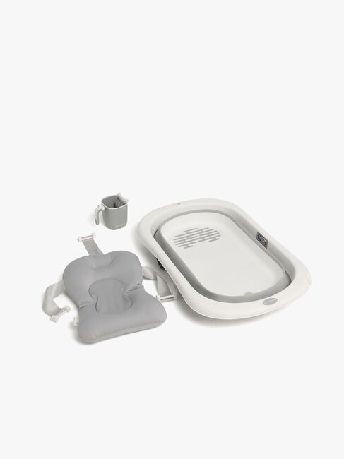 Beemoo CARE Assist Badebalje inkl. Badestøtte & Skyllekanne, White/Grey