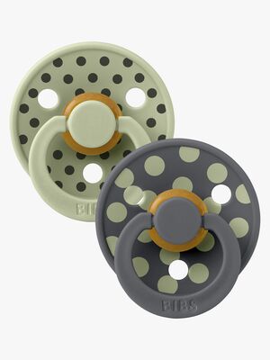 BIBS Studio Colour Polka Smokk 2-Pakk Latex Str 2, Sage/Iron