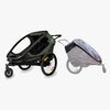 Hamax Outback Sykkelvogn inkl. Regntrekk, Green/Black