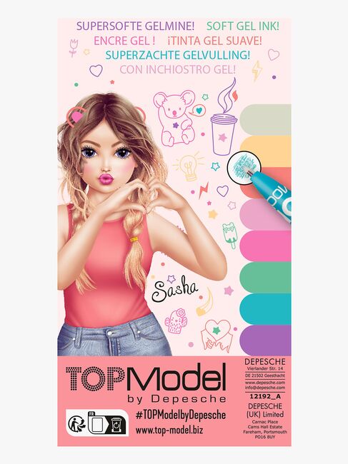 TOPModel Glitter-gelpenner 8-Pakk