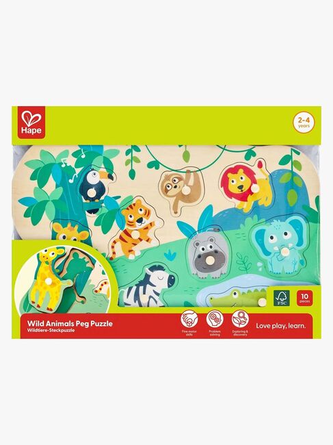 Hape Knottepuslespill Villdyr 10 Brikker