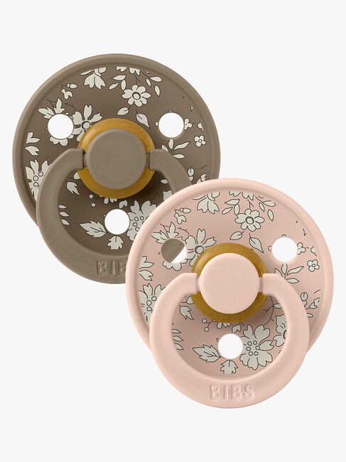 BIBS x Liberty Colour Smokk 2-Pack Lateks Str 1 Rund, Capel/Blush Mix